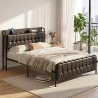 Artiss Double Bed Frame Storage Headboard SAA Charging Station