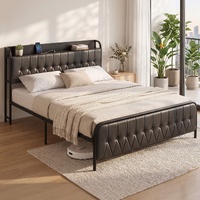 Artiss King Bed Frame Storage Headboard SAA Charging Station