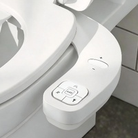 Cefito Ultra-Slim Bidet Attachment Detachable Bidet with Self-Cleaning Dual Nozzle Non-Electric Adjustable Water Pressure, Cold Water Toilet Bide