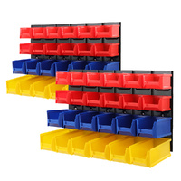 Giantz 48 Bin Wall Mounted Storage Rack with Peg Board