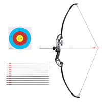 Everfit 55lbs Recurve Takedown Bow Arrow Set Archery Beginner Red