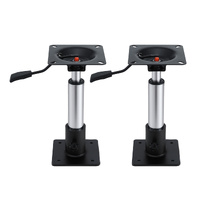 Seamanship Boat Seat Pedestal 34-46cm Adjustable Gas Lift 360° Swivel 2 Pack