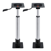 Seamanship Boat Seat Pedestal 55-75cm Adjustable Gas Lift 360° Swivel 2 Pack