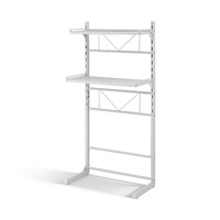Artiss Over Toilet Bathroom Storage Shelf 2 Tier White