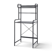 Artiss Over Toilet Bathroom Storage Shelf 3 Tier Black