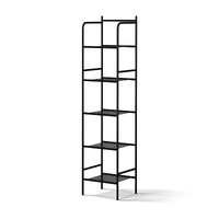 Artiss Floor Standing Corner Shower Caddy 5 Tier Black 2 Pack
