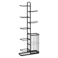 Everfit Ball Storage Rack 7 Tier with Basket Sports Black