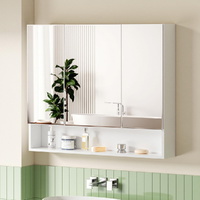Cefito Bathroom Medicine Cabinet 900x750mm White Adjustable