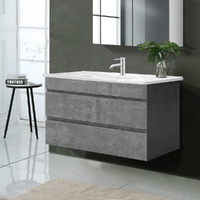 Cefito Bathroom Vanity Unit 915mm Grey with Basin