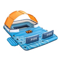 Bestway 6-Person Pool Float Island Inflatable Lounge Raft with Canopy