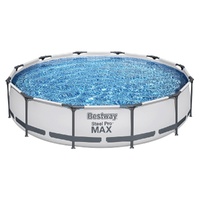 Bestway 366x76cm Round Steel Frame Above Ground Pool with Filter Pump 6473L