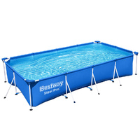 Bestway 400x211x81cm Rectangular Steel Frame Above Ground Pool 5700L
