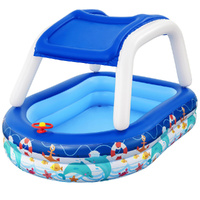 Bestway Kids Inflatable Pool 213x155x132cm w/ Canopy 282L