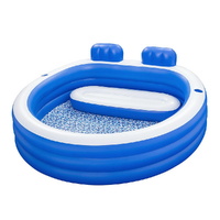 Bestway Kids Above Ground Pool Float 231x219cm w/ Bench Seat