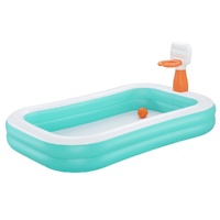 Bestway Kids Inflatable Pool 251x168cm with Basketball Hoop