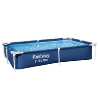 Bestway Rectangular Steel Frame Pool 221x150x43cm 1200L