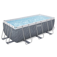 Bestway 412x201x122cm Steel Frame Above Ground Pool Set with Pump