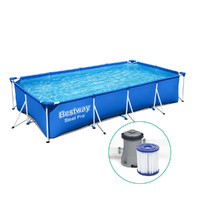 Bestway 400x211x81cm Steel Frame Above Ground Pool with Filter Pump