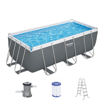 Bestway 412x201x122cm Steel Frame Above Ground Pool with Filter Pump