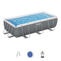 Bestway 404x201x100cm Steel Frame Above Ground Pool with Filter Pump