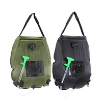 Weisshorn 20L Portable Camping Shower Bag Set of 2 Green Black