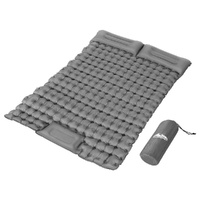 Weisshorn Self Inflating Double Camping Mattress with Pillow Grey