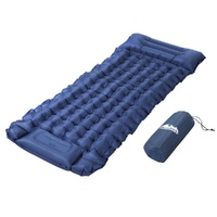 Weisshorn Self Inflating Single Camping Mattress with Pillow Blue