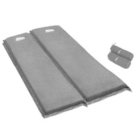 Weisshorn Self Inflating Mattress Double Grey | Camping Air Bed