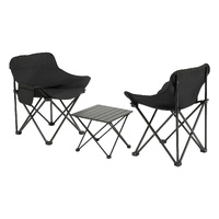 Weisshorn 3pc Camping Table Chair Set Aluminium Folding