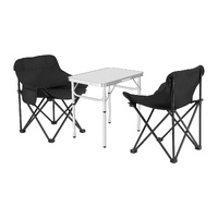 Weisshorn 3pc Camping Table Chair Set MDF Top Folding