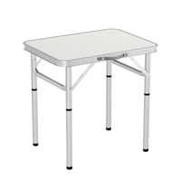 Weisshorn Folding Camping Table 60cm Adjustable Portable Picnic Desk