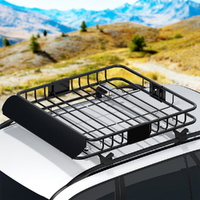 Giantz Universal Car Roof Rack Basket 111cm Black