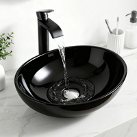 Cefito Ceramic Bathroom Basin Vanity Sink 41x34cm Black