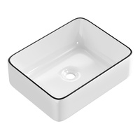 Cefito White Ceramic Above Counter Hand Wash Basin 48x37cm Vanity