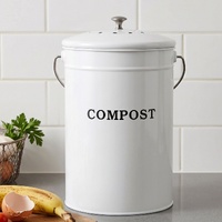 Gardeon 6L Kitchen Compost Caddy Bin White