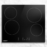 Devanti Electric Ceramic Cooktop 60cm Touch Control Black