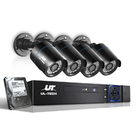 UL TECH 8CH DVR CCTV Security System 4 Bullet Cameras 2TB