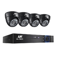 UL TECH CCTV Security System 8CH DVR 4 Dome Cameras 1080p
