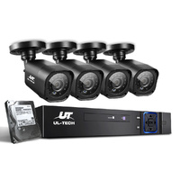 UL TECH CCTV Security System 8CH DVR 4 Bullet Cameras 2TB