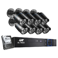 UL TECH CCTV Security System 8CH DVR 8 Bullet Cameras 1TB