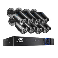 UL TECH CCTV Security System 8CH DVR 8 Bullet Cameras 1080p