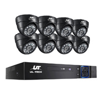 UL TECH CCTV Security System 8CH DVR 8 Dome Cameras 1080p