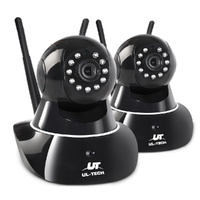 UL TECH 1080P Wireless IP WiFi Security Camera 2 Pack Black