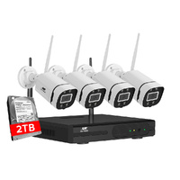 UL TECH Wireless CCTV Security System 8CH NVR 3MP 4 Square Cameras 2TB