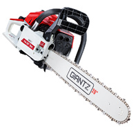 Giantz 58cc Petrol Chainsaw 20" Bar Commercial E-Start White