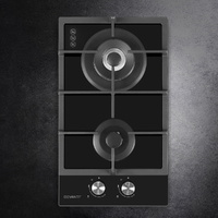 Devanti 2 Burner Gas Cooktop 30cm Black