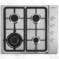 Devanti 60cm 4 Burner Gas Cooktop Hob Silver