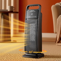 Devanti 2000W Ceramic Tower Heater Space Heaters Indoor Oscillating Black