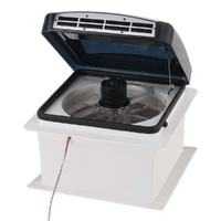 Weisshorn 42x42cm Caravan Roof Air Vent 12V Shower Fan Grey
