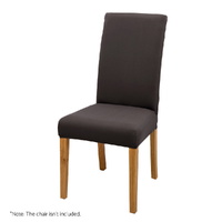 Artiss Spandex Dining Chair Covers 6-Piece Dark Grey Slipcovers